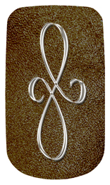 DAROYAL 601 SL SH BR Silver Scroll Shimmer Brown Background